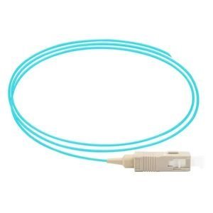 1m (3 ft.) 10 GIG Fibre Optic Aqua SC/UPC Pigtail Cable - OM4