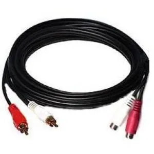 12 ft. RCA Stereo Audio Extension Cable w/ 2 RCA on Each End (M/F)