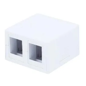 Surface Mount for 2 Keystone Jacks - White - Original Style